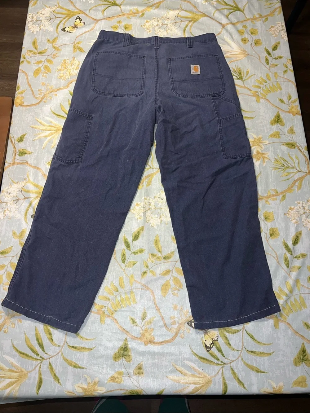 Men's Carhartt Navy Pants - Classic Straight Fit